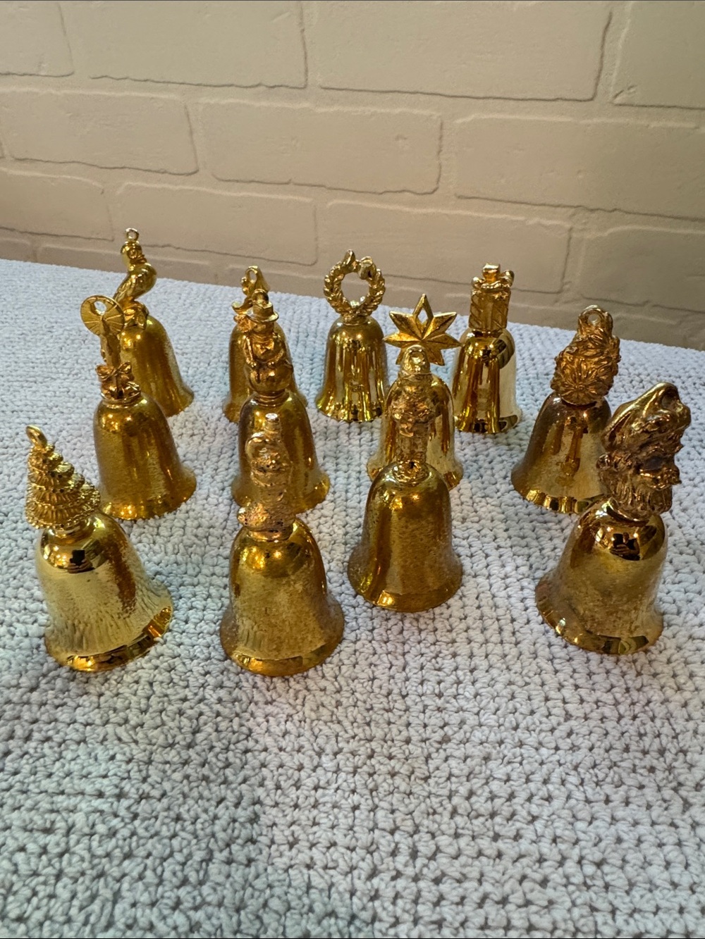 Reed and Barton New England Society Gold Plated Christmas Bells